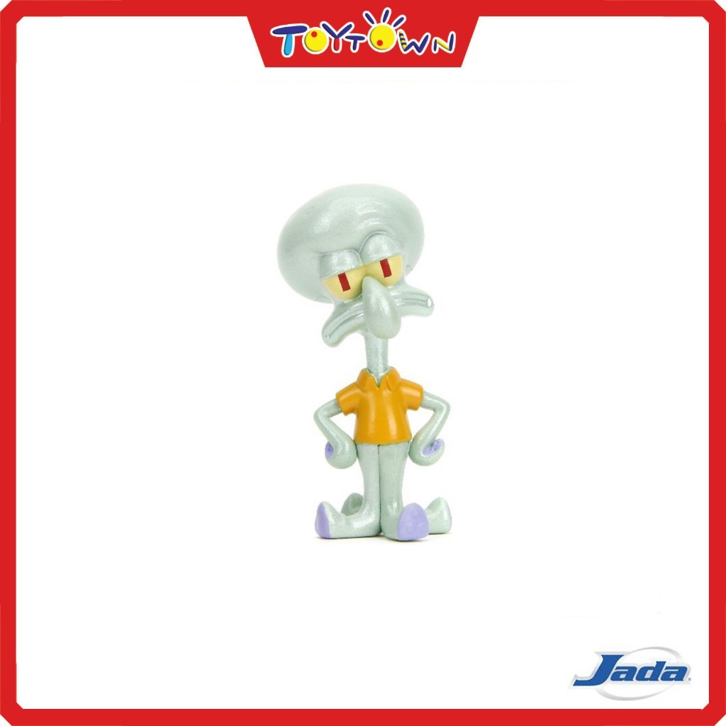 Set 4 Figure Pressofuse Jada SpongeBob, Personaggi SpongeBob, Patrick, Squidward, Mr. Krabs, Altezza 6,3 Cm, Collezionabili, Licenza Ufficiale