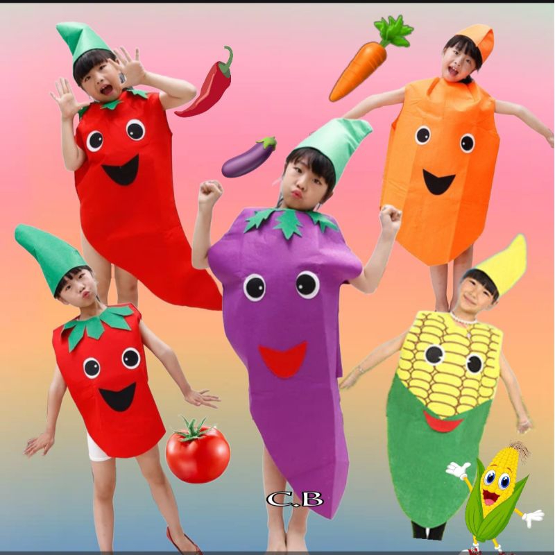 Vegetables Costume Nutrition Month Attire For Kids | Shopee Philippines