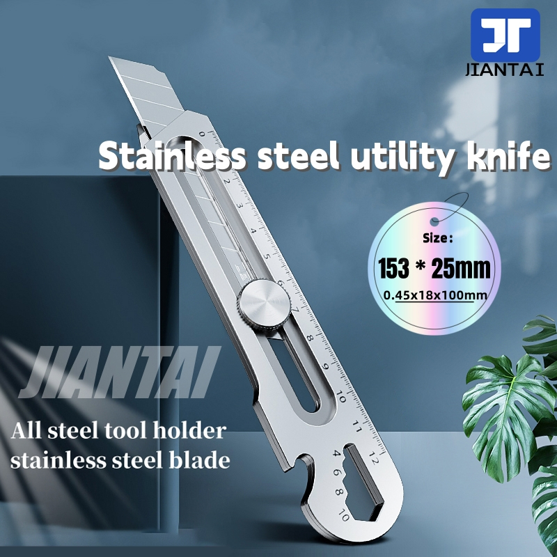 6 in 1 Stainless Steel Multifunctional Utility Knife Cutter Bottle Tin ...