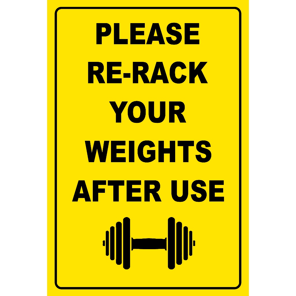 Wall Decal Re Rack Weights Please Re Rack The Weights Vinyl