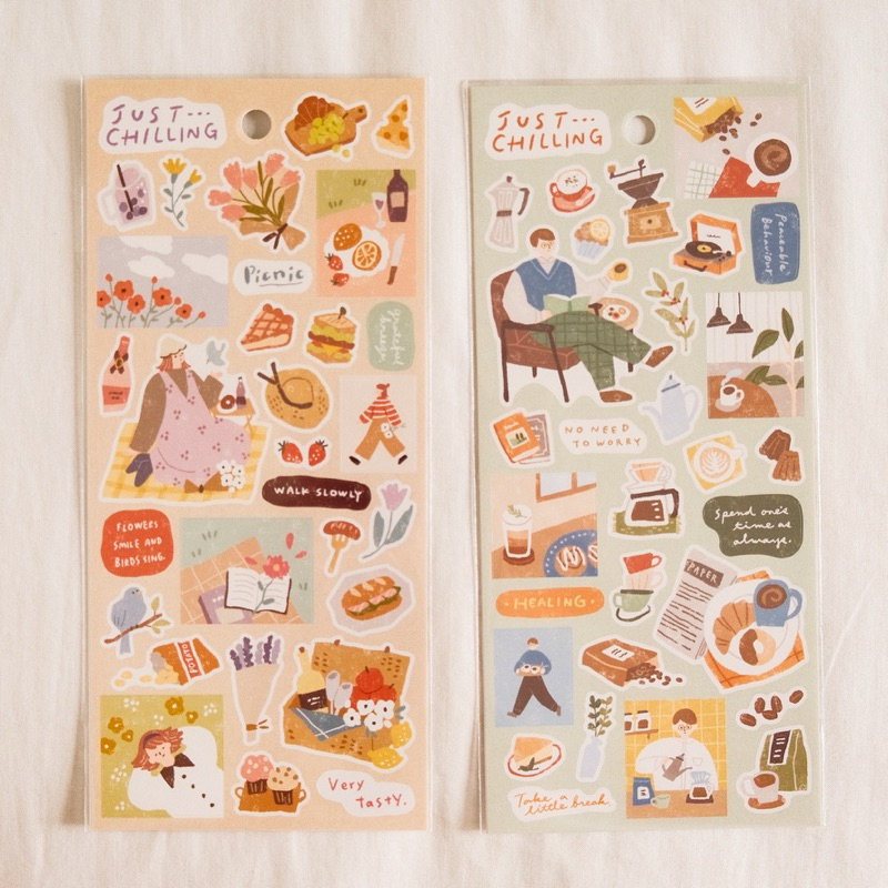 Mind Wave Just Chilling Sticker | The Paper House | Shopee Philippines