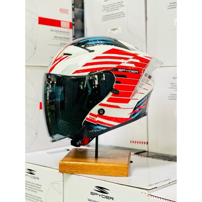 SPYDER FUEL S3 Half-Face Helmet with FREE CLEAR VISOR (STRIDE