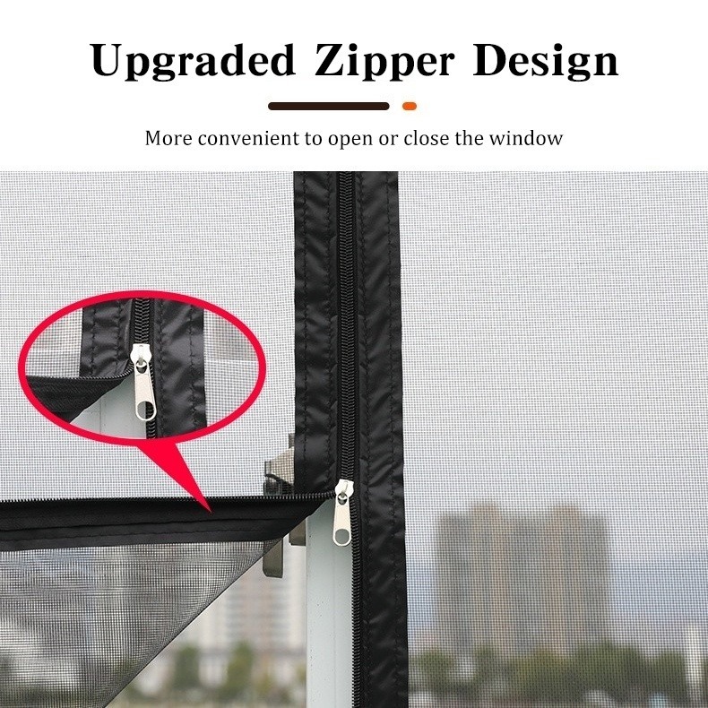 Window Screen Net Anti Mosquito Net Zipper Window Net Self Adhesive ...