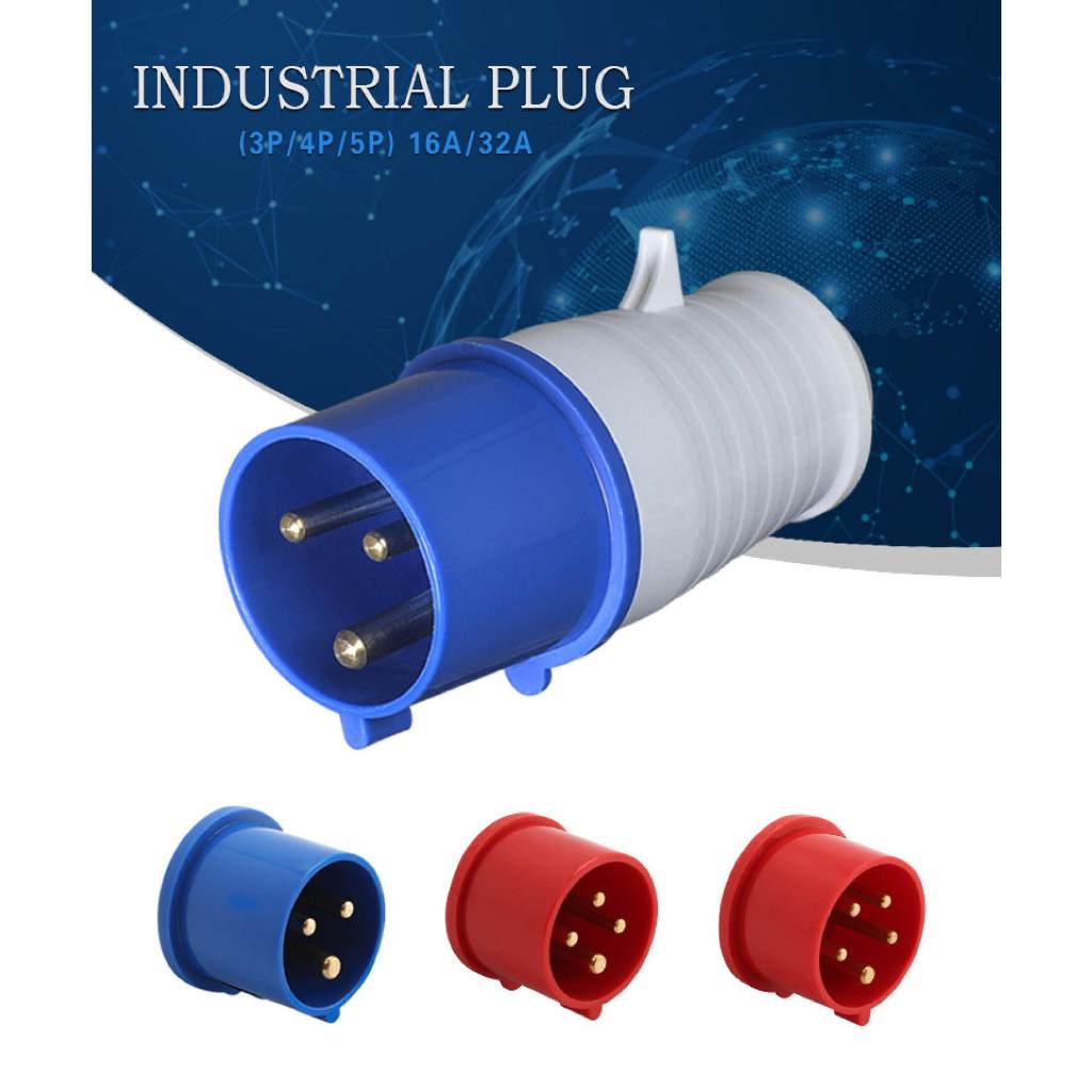 IP44 Industrial Plug Socket Waterproof Connector 3PIN 16A/32A ...