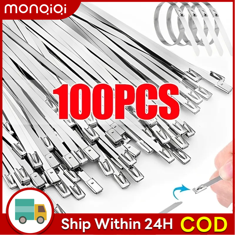 thumbnail image 2 of 304 Stainless Steel Cable Ties 304 Stainless Steel Zip Ties - 50 Pack 11.8 Inch Heavy Duty Metal Cable Ties Giant Thunder Tube 2 of 10