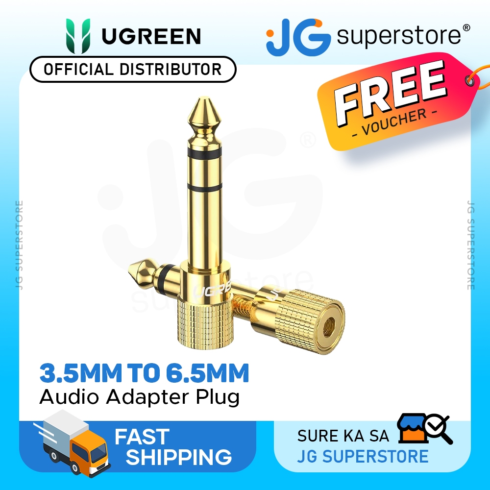UGREEN 3.5mm to 6.5mm Jack Audio Adapter Plug for Guitar, Mixer ...