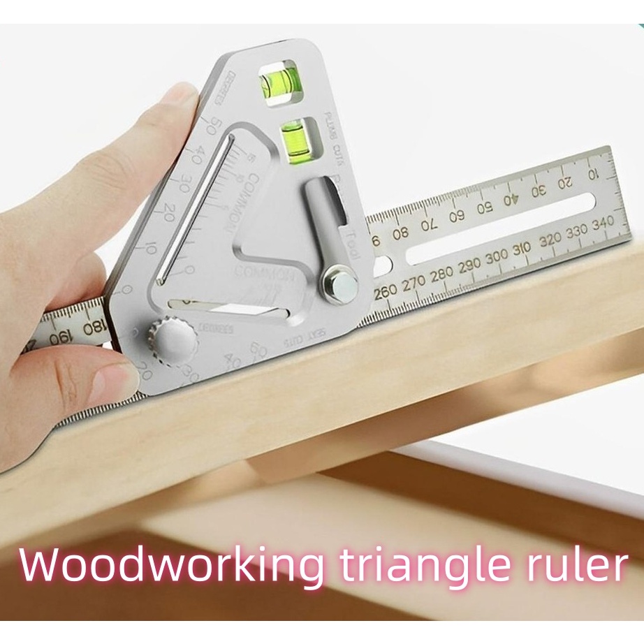 Adjustable Woodworking Ruler With Bubble Level Stainless Steel High ...