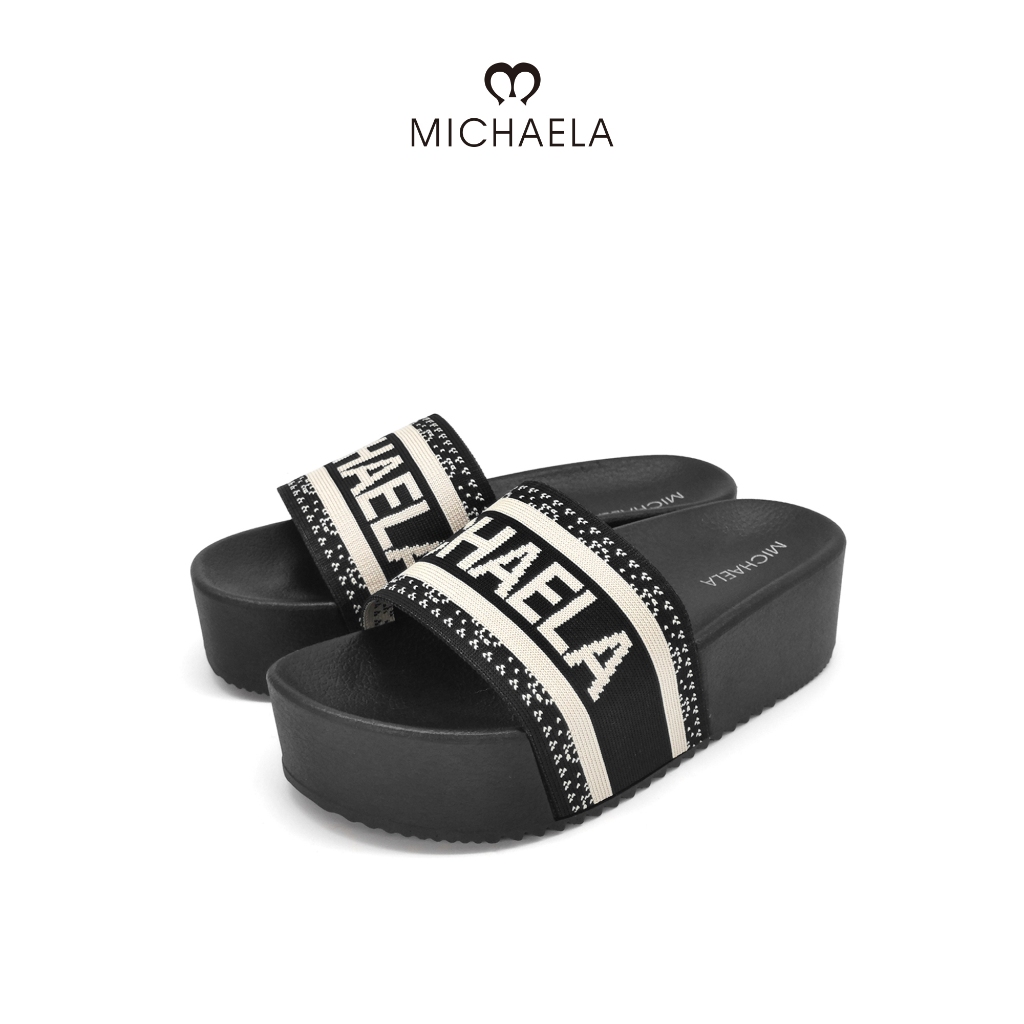 Michaela Heart Platform Slides MICHAELA Korean Fashion Wedge