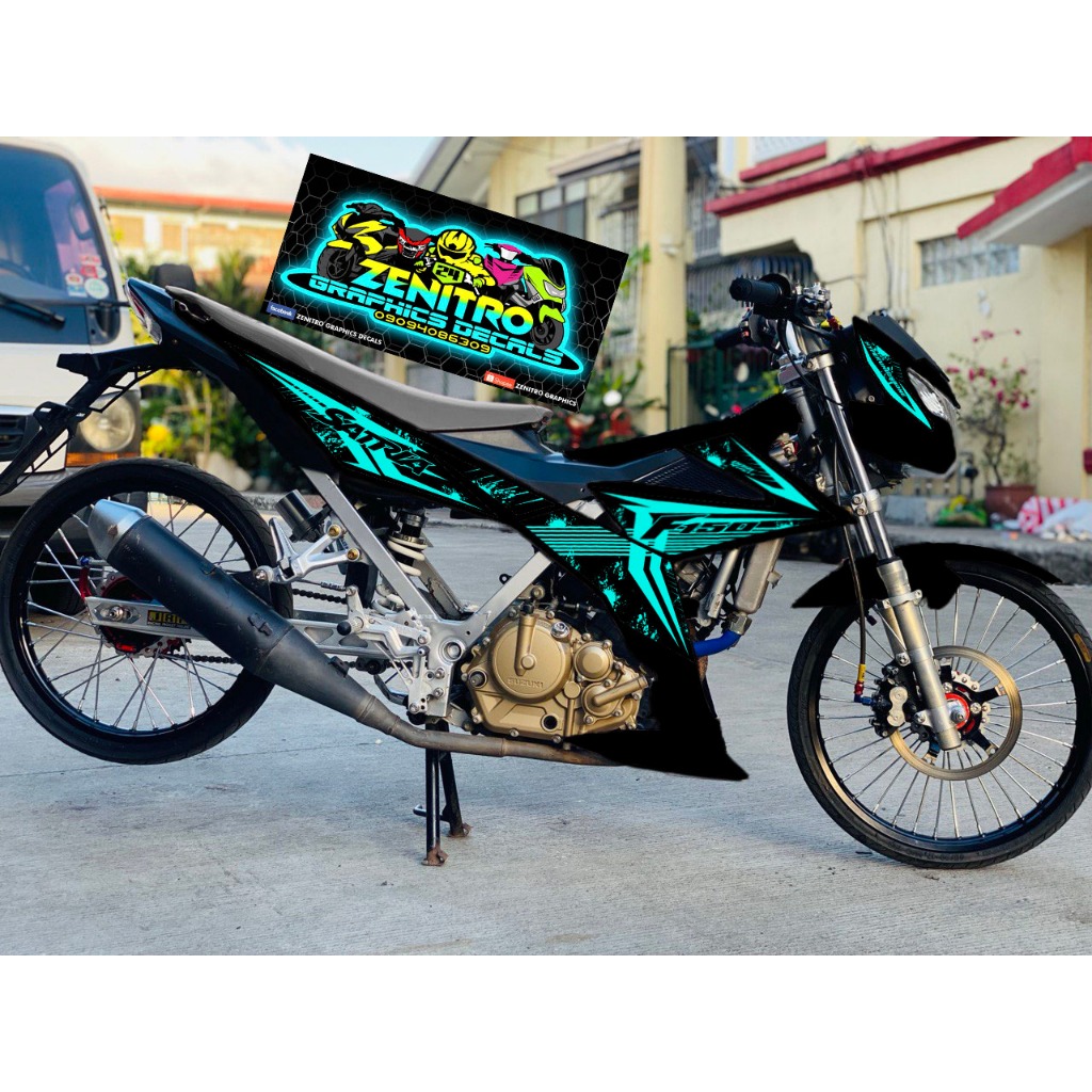 ZENITRO GRAPHICS SATRIA F150 DECALS FOR SUZUKI RAIDER R150 FI ONLY ...