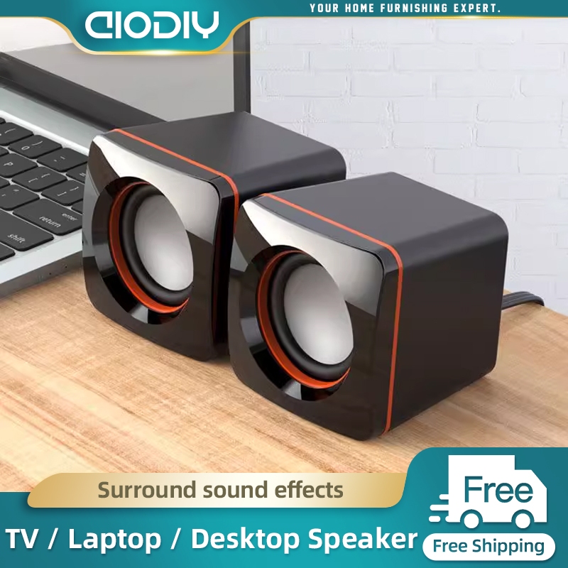 AIODIY Speaker for Desktop TV Laptop Computer USB Wired Wireless Computer  Speaker