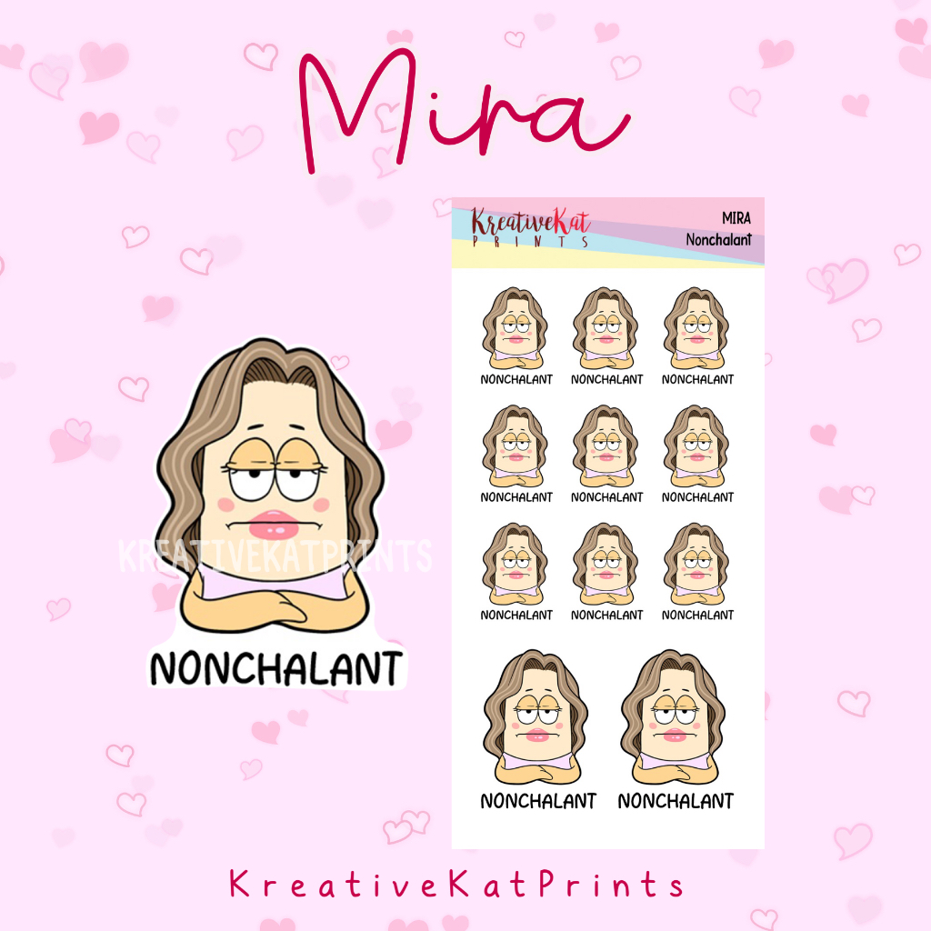 Mira Planner Stickers - NONCHALANT | Tagalog Stickers | Shopee Philippines