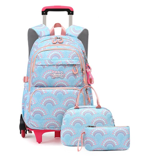 local 3pcs set 17 inch Rolling Backpack 6 Wheels Trolley School Bags for Kids Girls Grade 3 9 Shopee Philippines