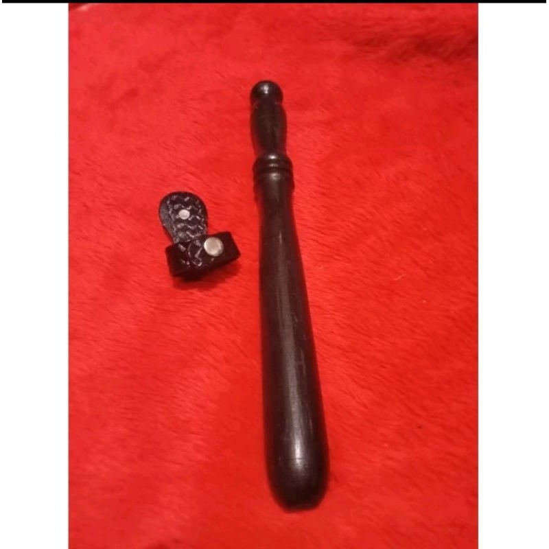 Batota (kahoy) with leather holder | Shopee Philippines