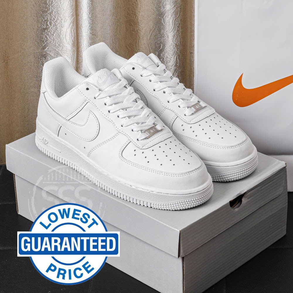 Nike Air Force 1 low top retro classic sneaks pure white For Men and women OEM Quality with box Shopee Philippines