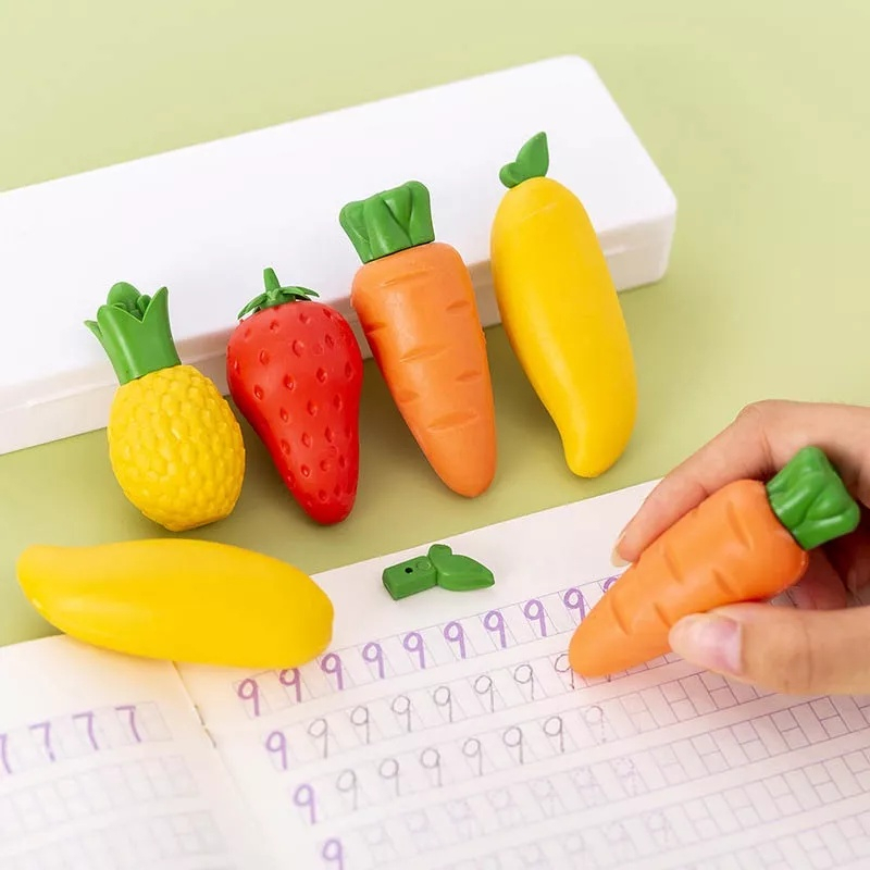 SJW Mango Strawberry Fruit Eraser Student Rubber Erase Tools Stationery ...