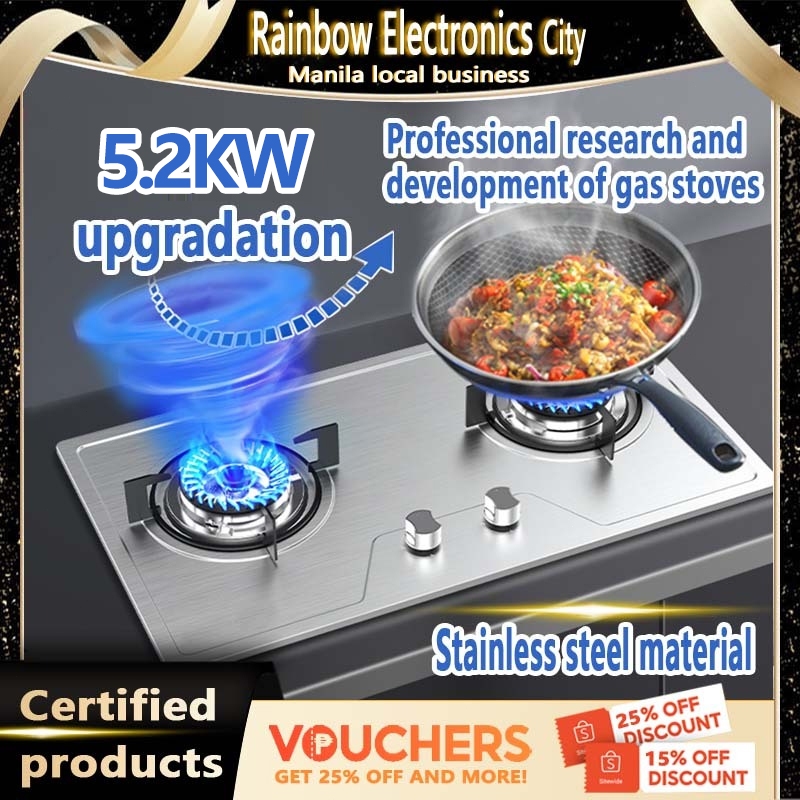 Stainless Steel Gas Hob Countertop built in gas stove with Hob Domestic
