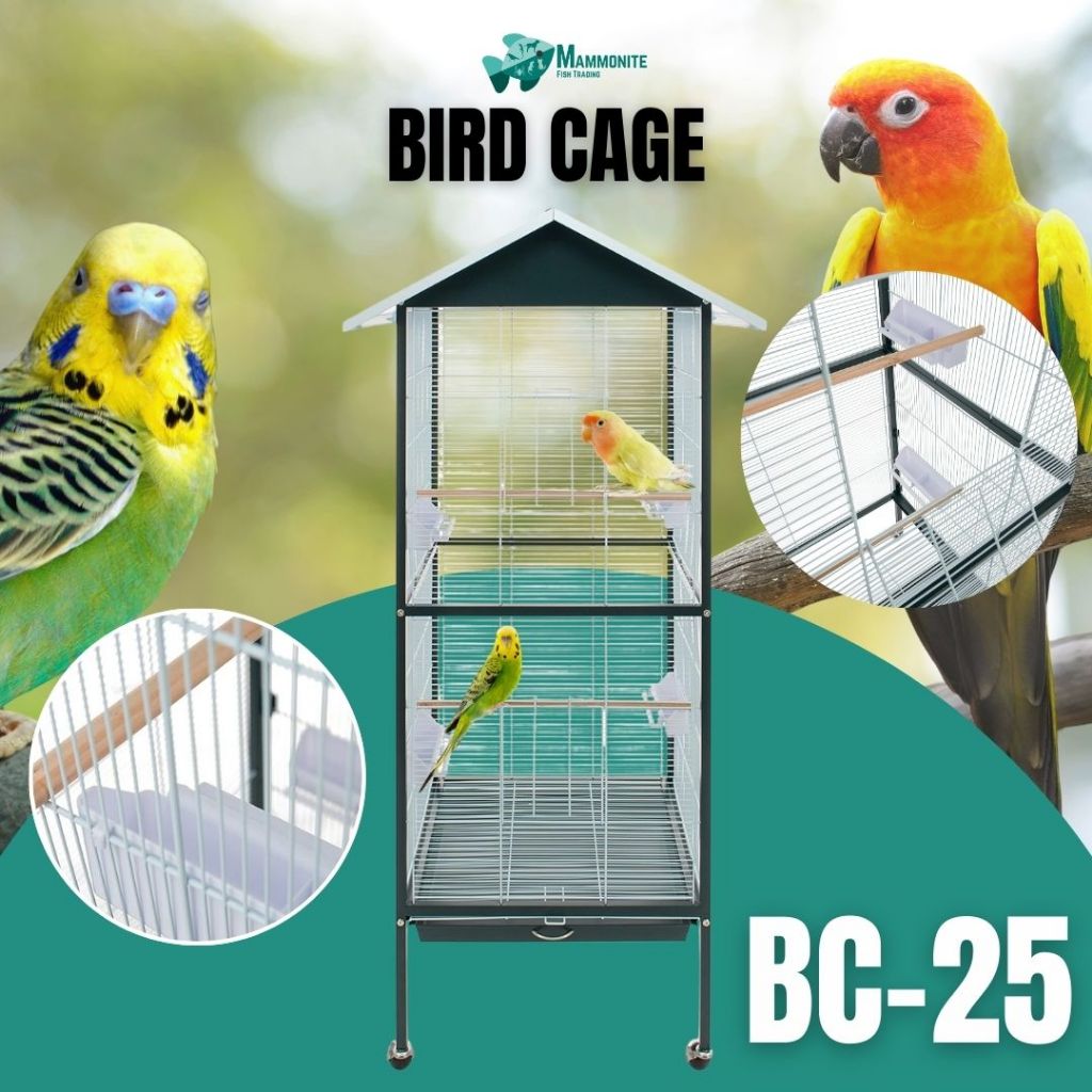 Heavy Duty Bird Cage BC25 60x60x160cm Big Cage With Wheels Shopee