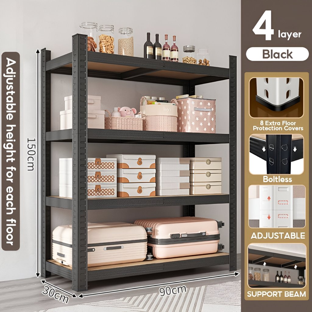Boltless Steel rack 6 Layers Adjustable Height waterproof Organizer ...