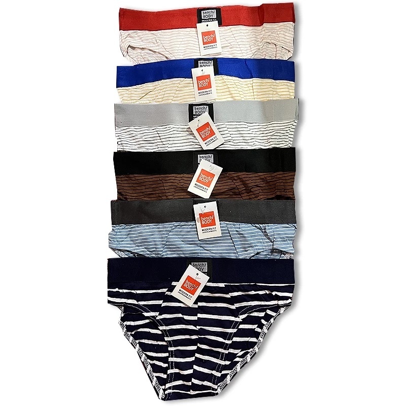 SALE Bench body Men's High Quality Underwear Cotton Stripe Briefs New ...