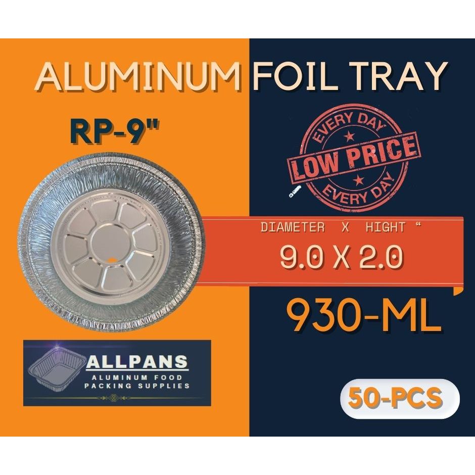 Round Pan 9 Inches Aluminum Pan with plastic lid 50pcs | Shopee Philippines