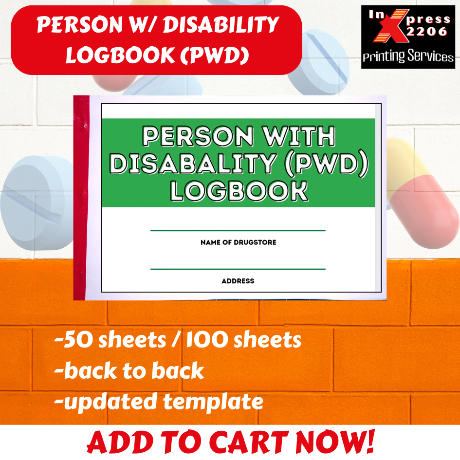 NEW FORMAT PWD LOGBOOK FOR DRUGSTORE PHARMACY | Shopee Philippines