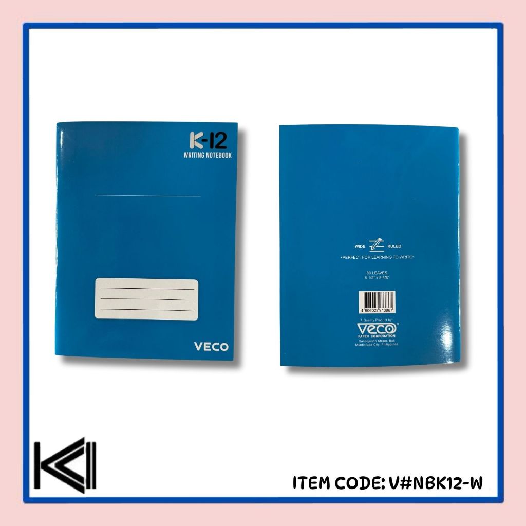 Veco Wide Ruled K12 Writing Notebook Assorted Colors | Shopee Philippines