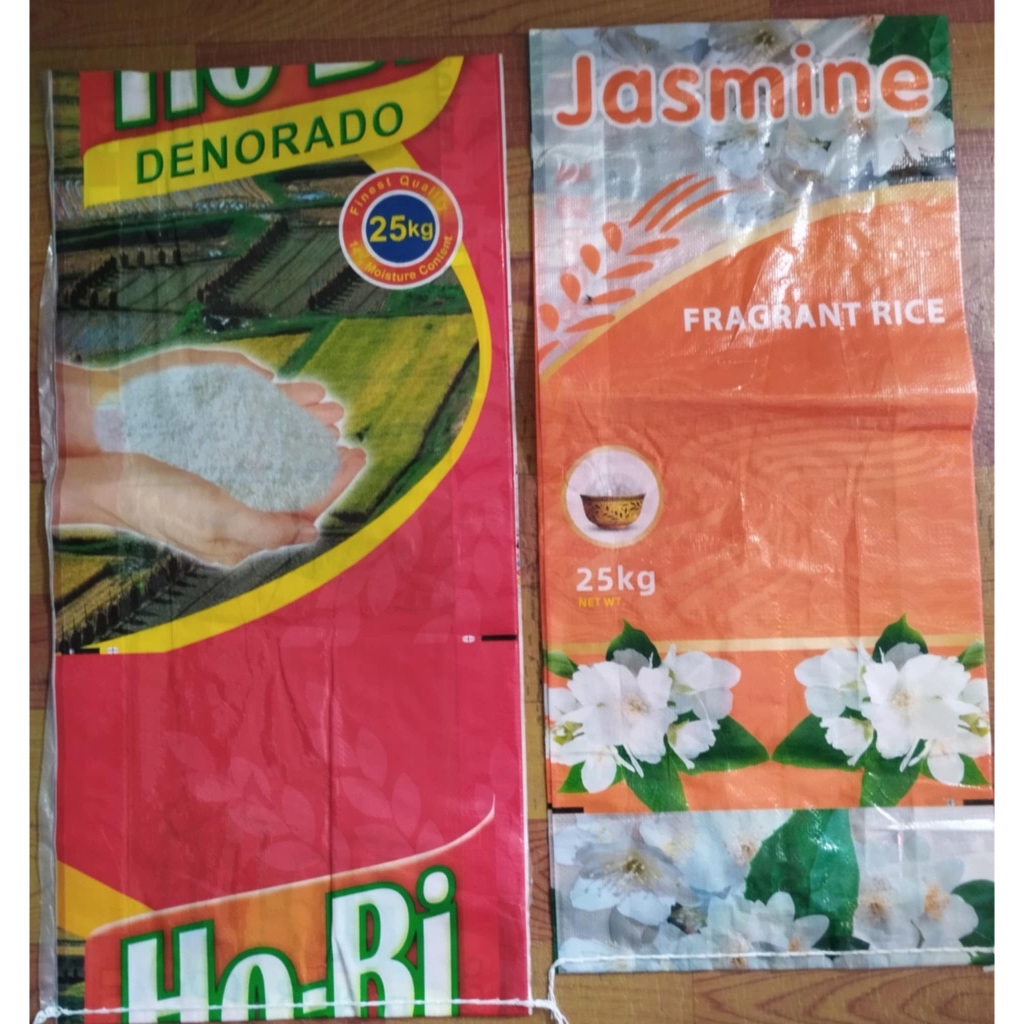 (50 & 100pcs) 25KG Used Empty Sacks/Misprint Assorted Rice Sack, Thrash ...