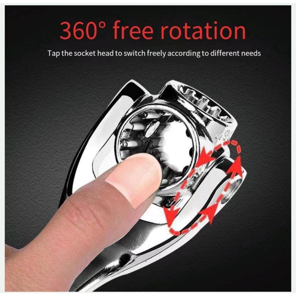 Raitool 48 In 1 Socket Wrench Multifunction Universal Wrench 360 Degree ...