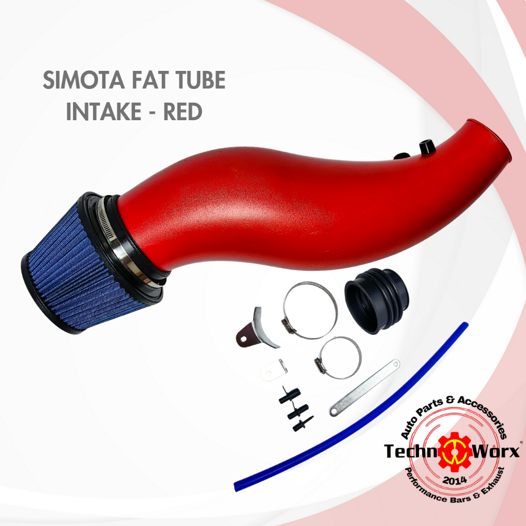 Simota Fat Tube RED Air intake Twin Charger Racing System filter ...
