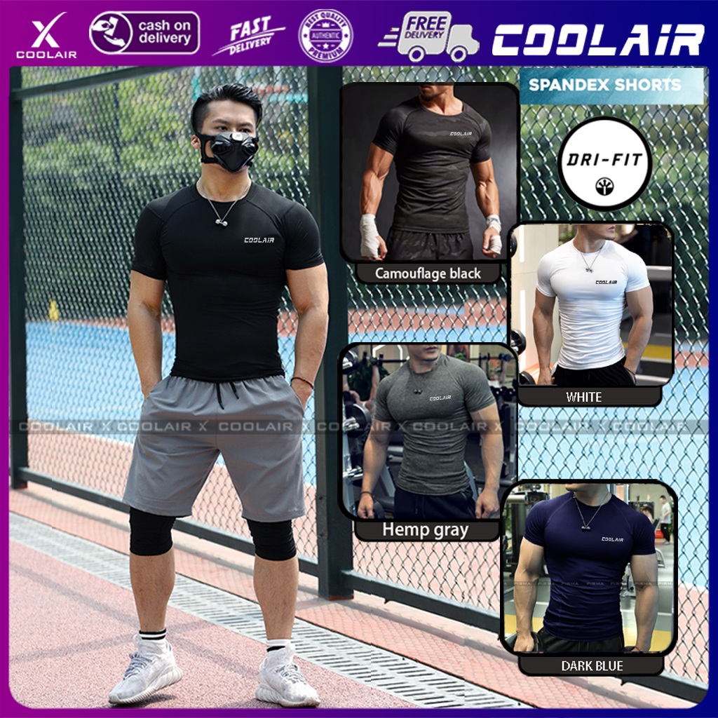 COOLAIR Men Sports Active Quick Dry Gym Training Dry Dri Fit