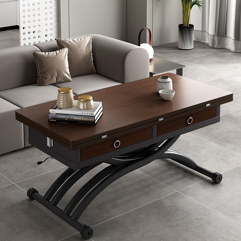 Solid wood lifting coffee table Restaurant table rock plate multi ...