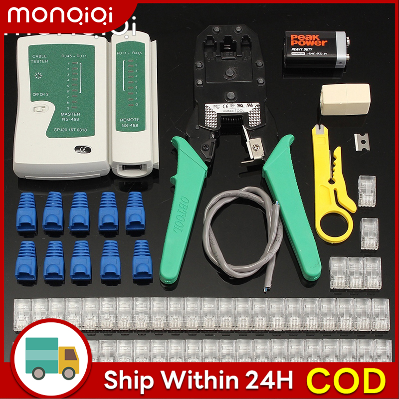 Kingdo 8 in 1 RJ45 Cat5e Cat6 Network Ethernet LAN Kit Cable Tester ...