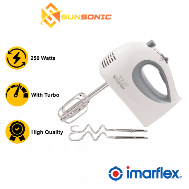 Imarflex Imx250 Portable Electric Hand Mixer 250W White Shopee
