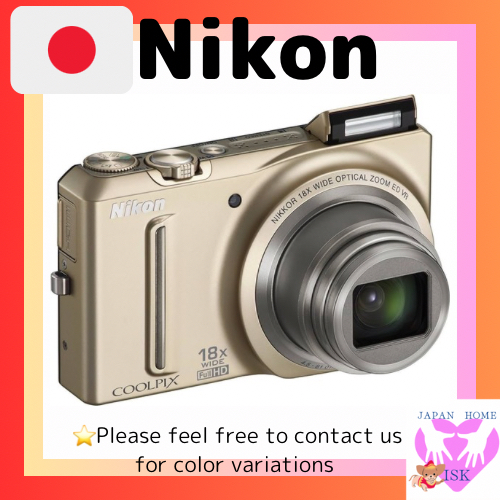 Nikon Digital Camera COOLPIX S9100 Sophia Gold S9100GL direct from
