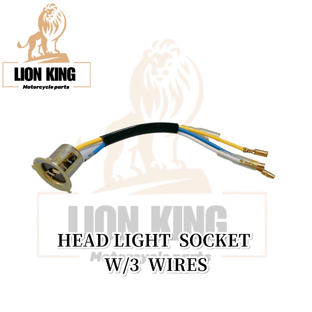 MOTORCYCLE HEAD LIGHT SOCKET W/3 WIRES | Shopee Philippines