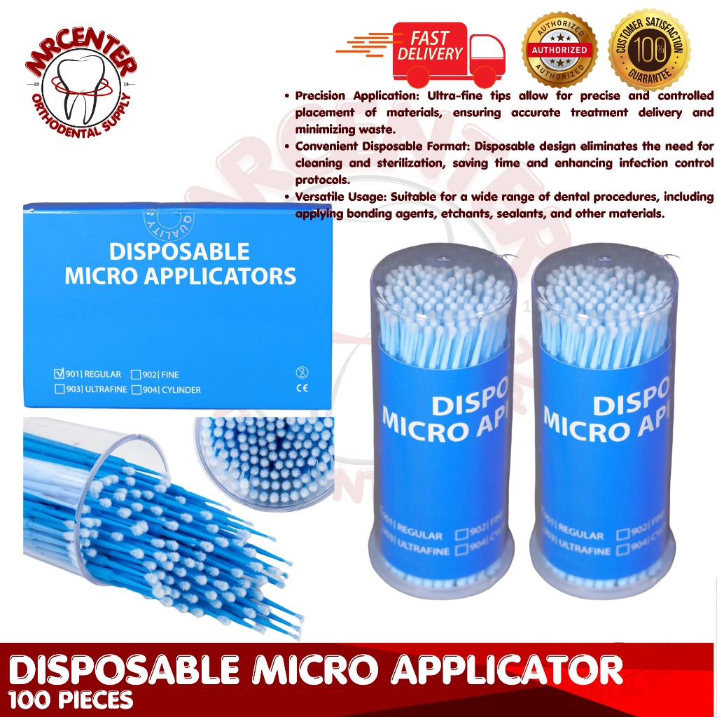 Dental Micro Applicator Tips 100pcs – Regular Disposable Tips for ...