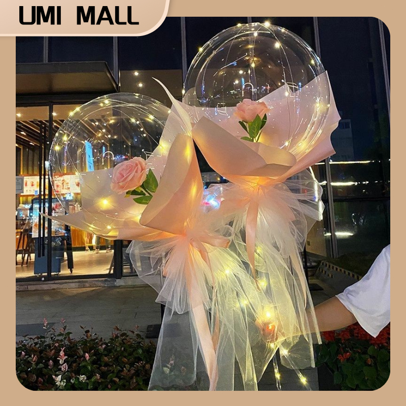50Pcs Bobo Balloon Set 18''20''24 Inch Transparent Clear Balloon Helium ...