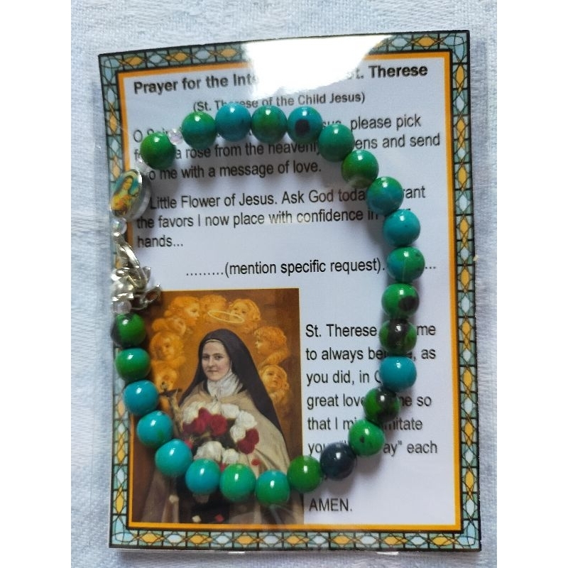 Blessed Chaplet Therese of the Child Jesus bracelet in Natural