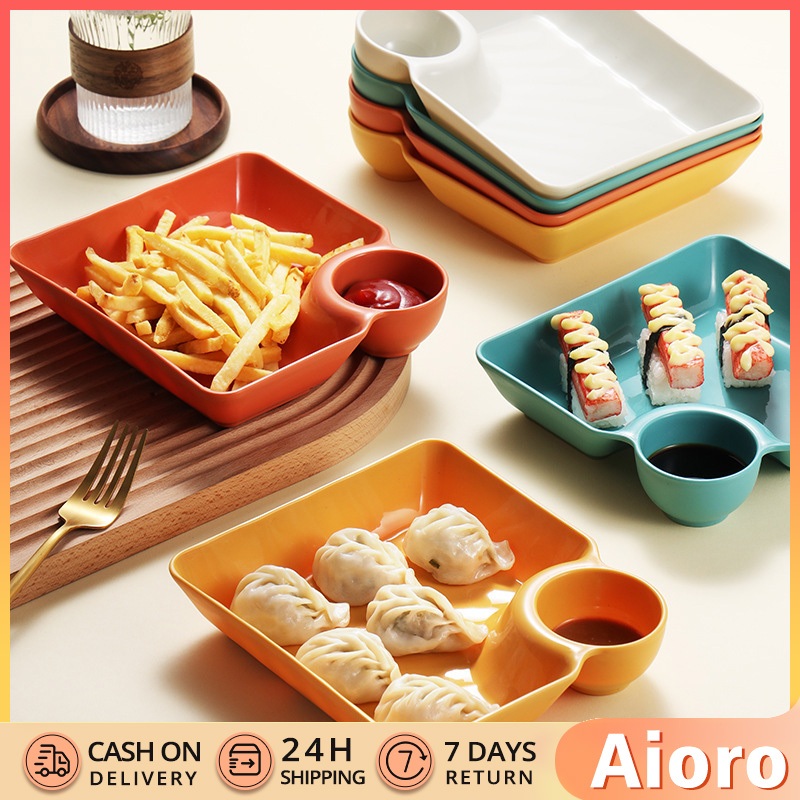 Chips Serving Dish Reusable Chip Dip Bowl Dishes Plastic Dip Tray Plate  Dipping Sauce Compartment