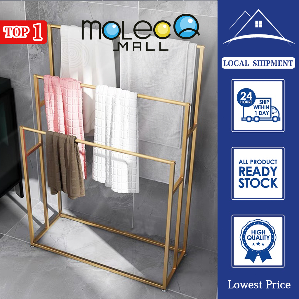 (COD)Bathroom floor to ceiling towel rack, storage rack, cloth towel ...
