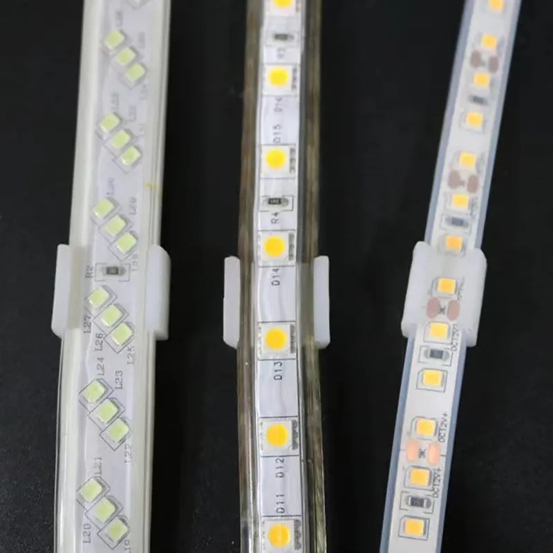 20pcs 2835 2Row 220V Flexible Led Strip Lights Fixed Clip (Plastic ...