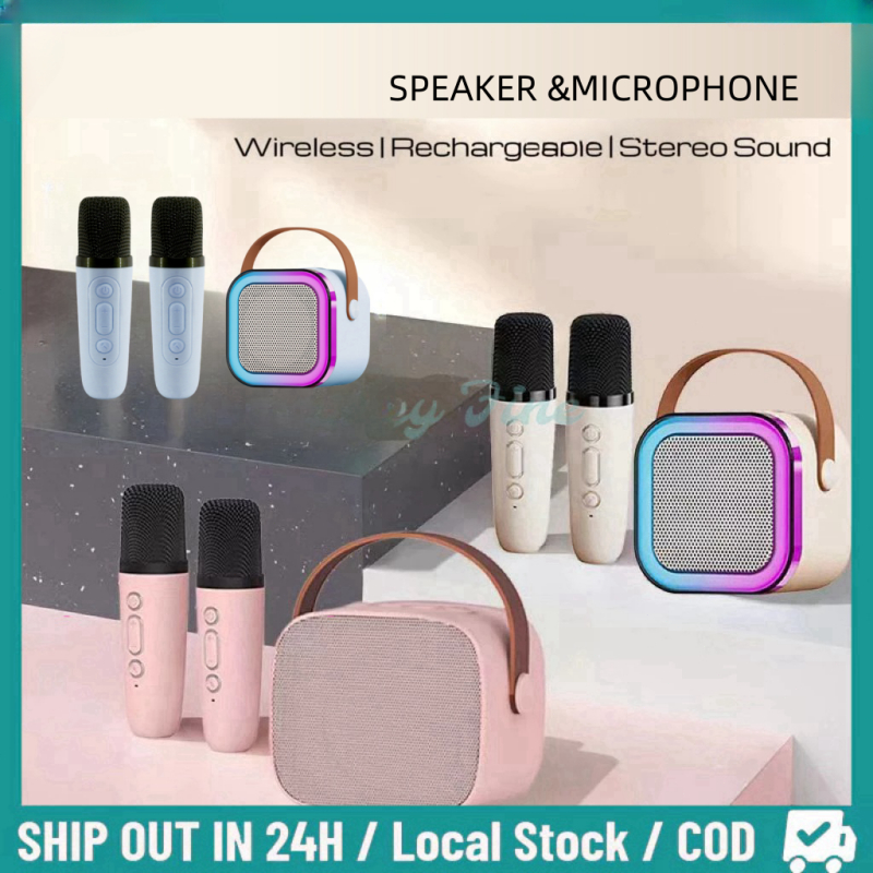 Mini Bluetooth Wireless Karaoke Speaker With Bluetooth Microphone 3D ...