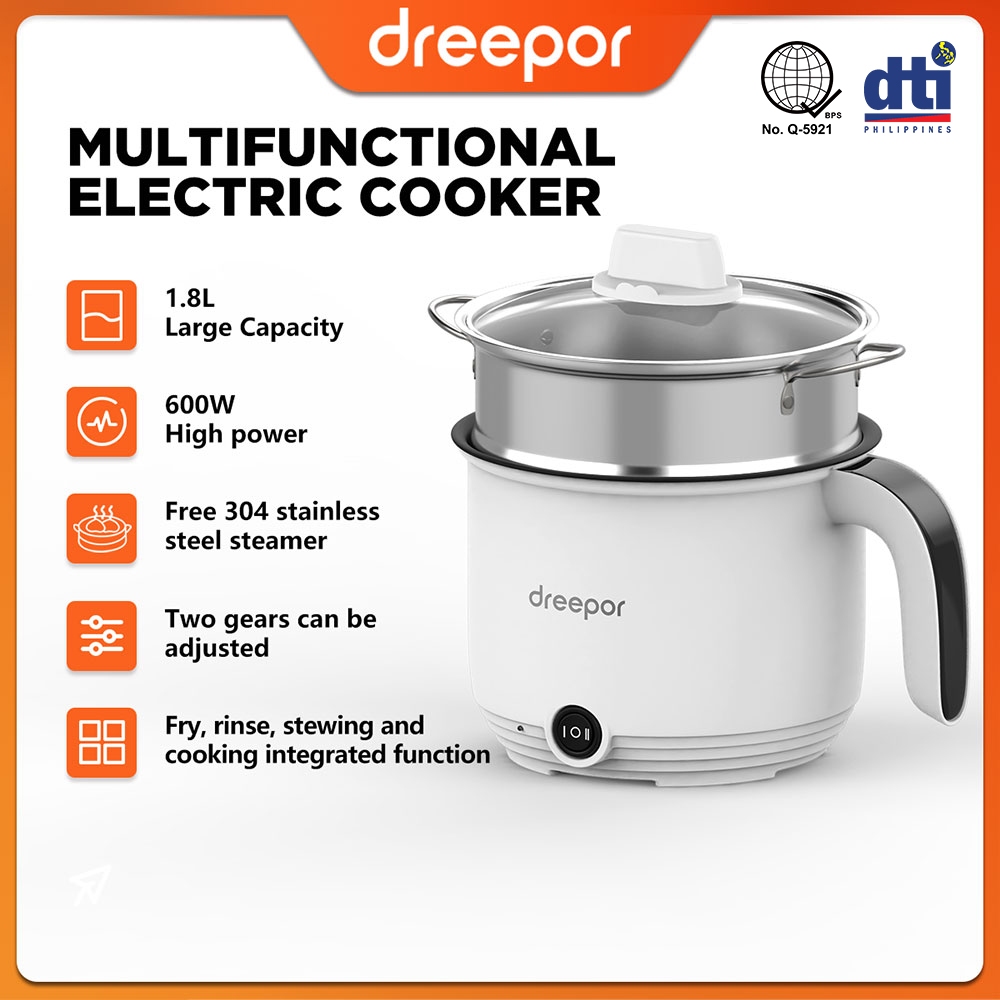 Dreepor Mini Rice Cooker With Steamer Small Non Stick Hot Pot Multifunctional Electric Cooker 1 1140