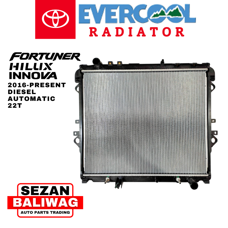 EVERCOOL RADIATOR ASSEMBLY 22T TOYOTA FORTUNER INNOVA HILUX 2016 ...