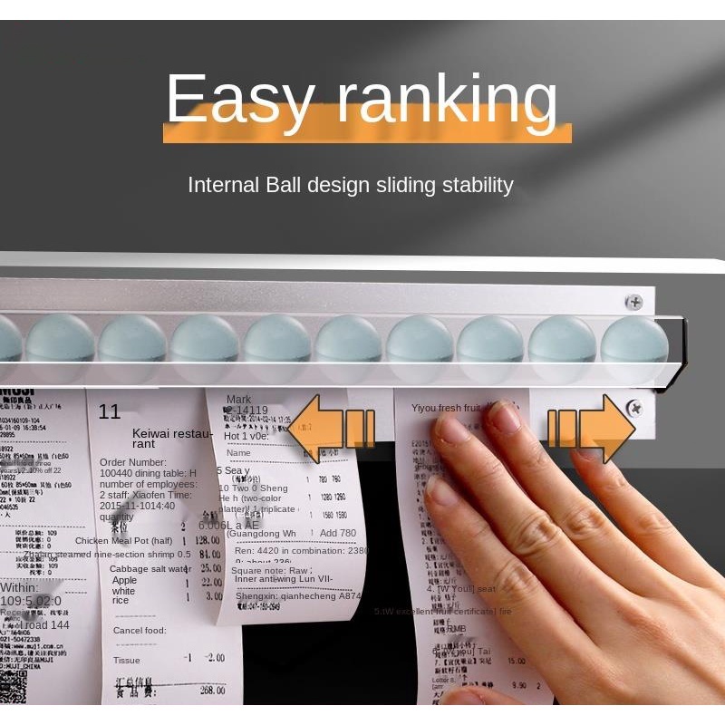 Ticket Holder Bill Receipt Hanging Rack Tab Grabber Bar Kitchen Order ...
