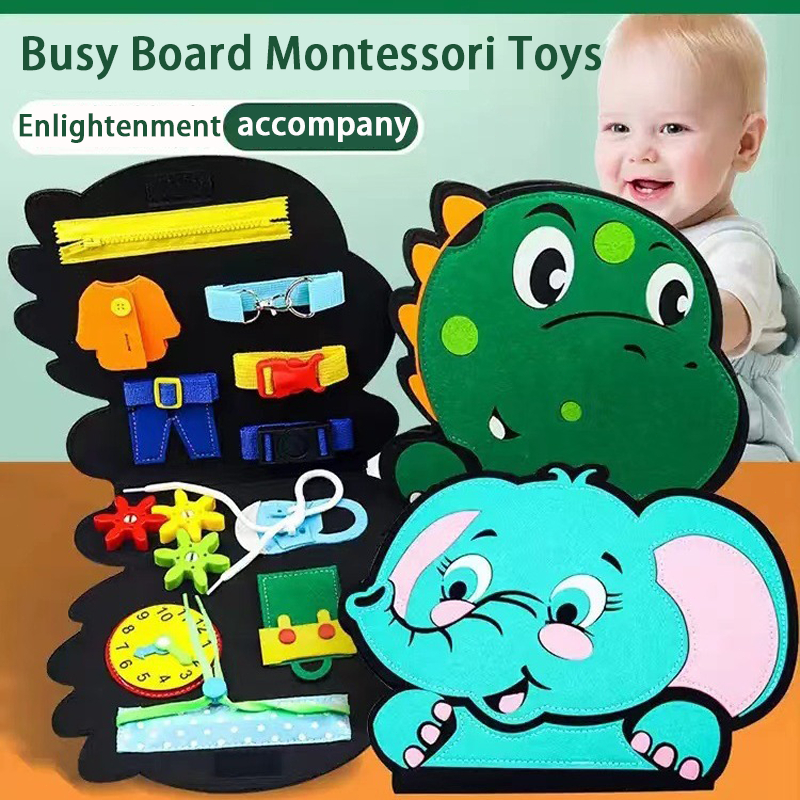 Montessori Toys For Kids Basic Life Skills Toys Busyboard Sensory ...