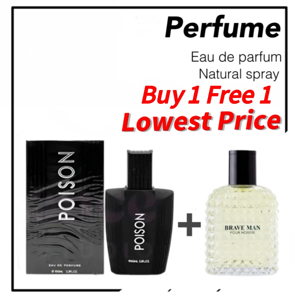 Buy 1 Free 1 Poison Eau De Parfum Perfume For Men 100ml & Brave Man 