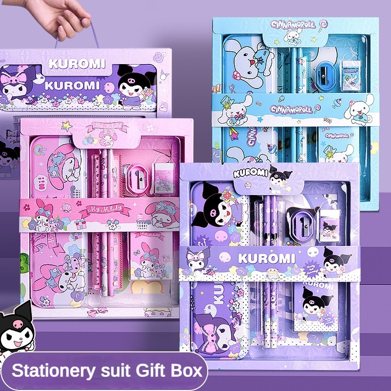 Sanrio stationery set gift box cute cartoon Kuromi My Melody school ...