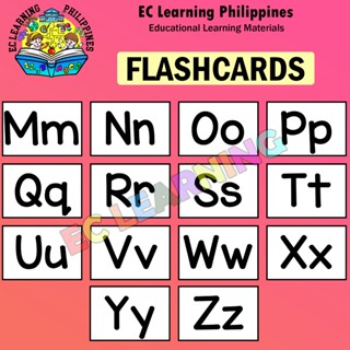 Laminated Alphabet Flash Cards - ALPHABET Upper- and Lower-case letters ...