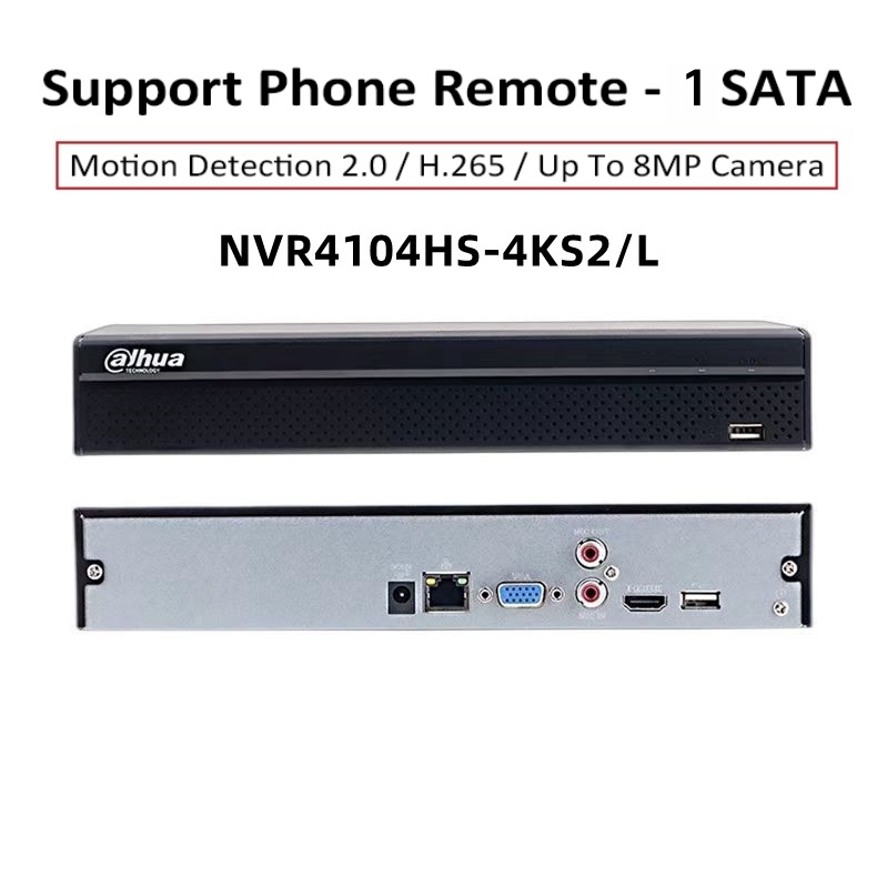 Dahua 4CH /8CH /16CH 4K CCTV NVR Face Detection H.265 Motion Detect